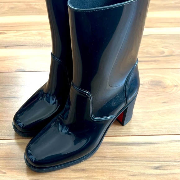 CHRISTIAN LOUBOUTIN Loubirain Waterproof Bootie rainboots - Picture 3 of 12